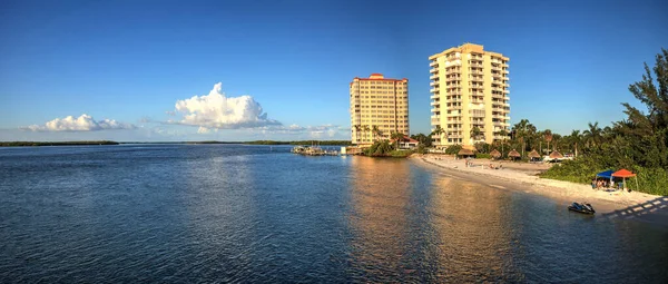 Pont Big Carlos Pass Étend Sur Eau Baie Estero Bonita — Photo