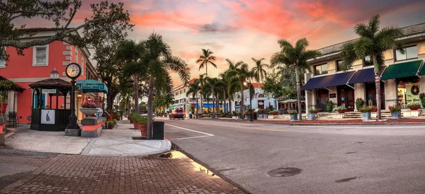 Napels Florida Verenigde Staten September 2018 Zonsopgang Boven Het Winkelgebied — Stockfoto