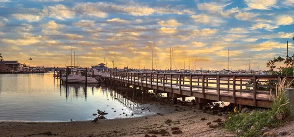 Nápoles Florida Septiembre 2018 Salida Del Sol Sobre Muelle Ciudad —  Fotos de Stock