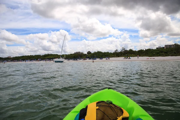 Bateau Naufragé Sur Plage Clam Pass Naples Floride Partir Kayak — Photo