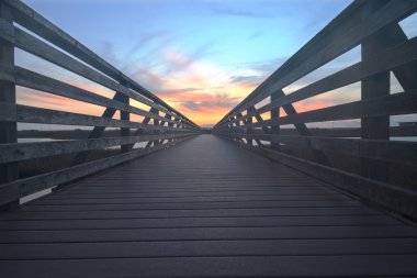 gün batımında Boardwalk