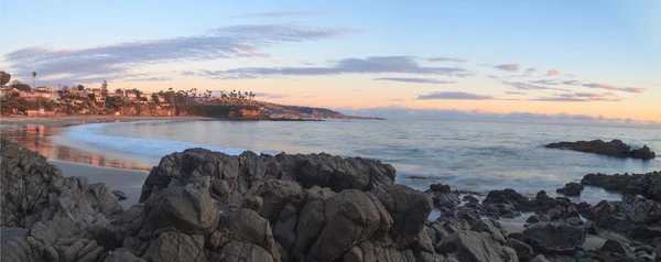 Crescent Bay playa vista panorámica del océano al atardecer — Foto de Stock