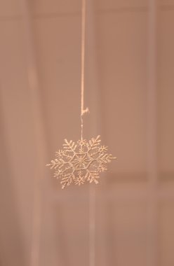 Altın gümüş kar tanesi Noel süs