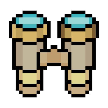 Piksel sanat tarzında dürbünler