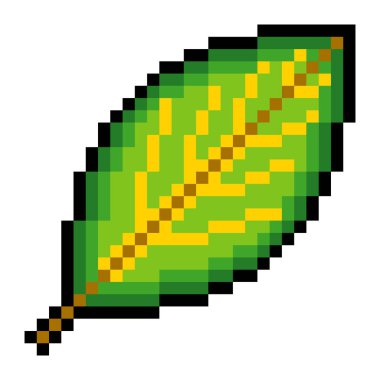 Piksel resim tarzında yeşil yapraklar