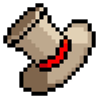 Piksel sanat tarzında sihirbaz şapkası