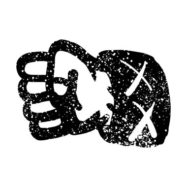 Grunge tarzında yumruk.