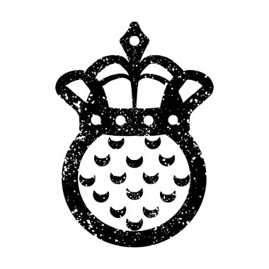 Taçlı golf topu grunge stili.