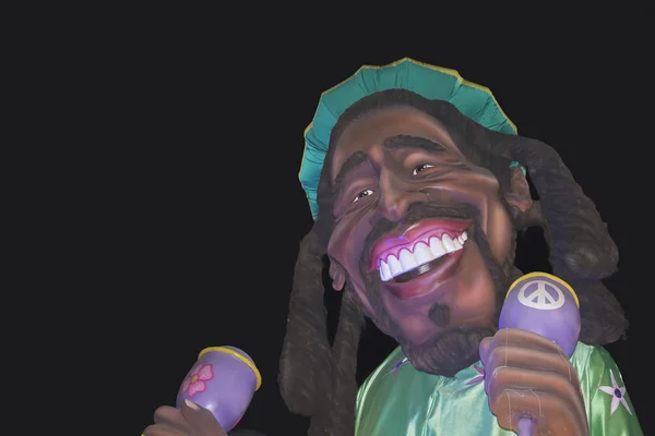 wagon carnival depicting Bob Marley