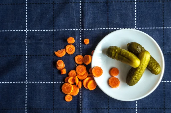 Гарбузова ікра з нарізаною морквою — стокове фото