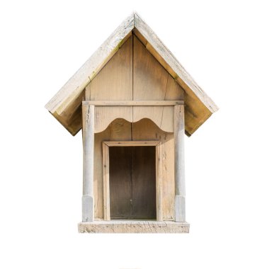 beyaz izole küçük ahşap ev.