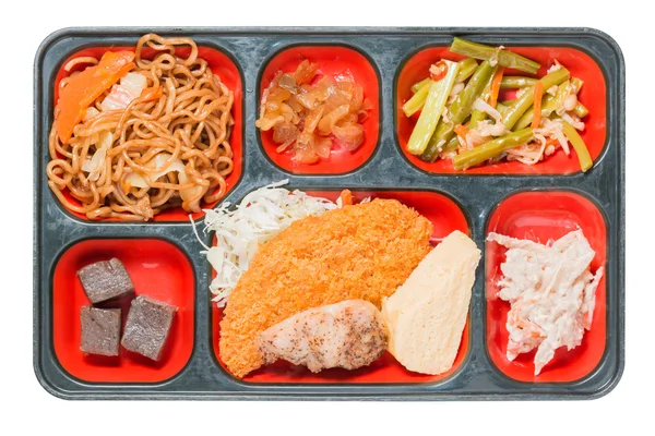 고기 싼 프리 터의 일본 음식 세트. — 스톡 사진