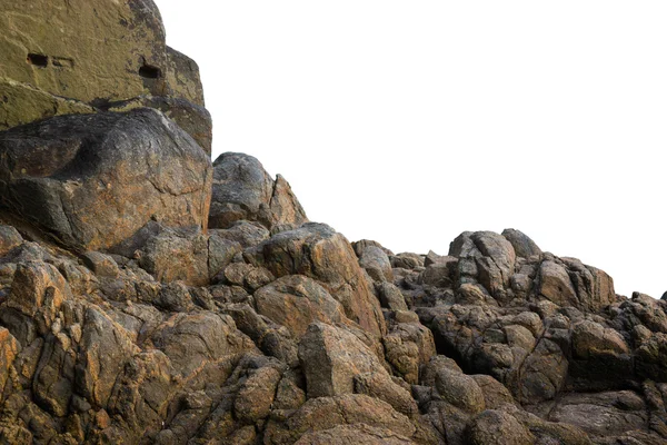 孤立的白色背景上的大石头 — 图库照片
