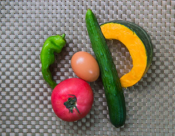 Japón verduras sobre patrón textura fondo — Foto de Stock