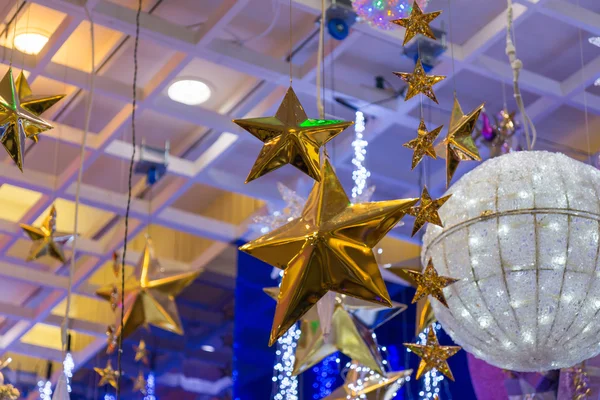 Navidad vacaciones parpadeando fondo abstracto con ch decorado — Foto de Stock