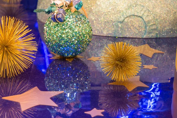 Navidad vacaciones parpadeando fondo abstracto con ch decorado — Foto de Stock