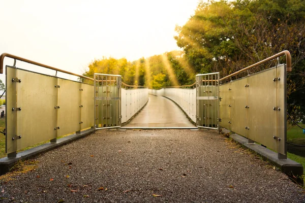 Narrow walkway after rain. — Stock Photo, Image