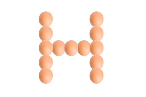 H, Alfabeto de huevo mayúscula . —  Fotos de Stock