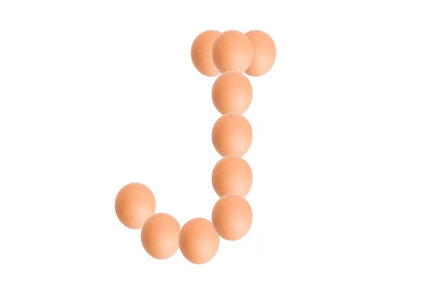 J,Egg alphabet uppercase. — Stock Photo, Image