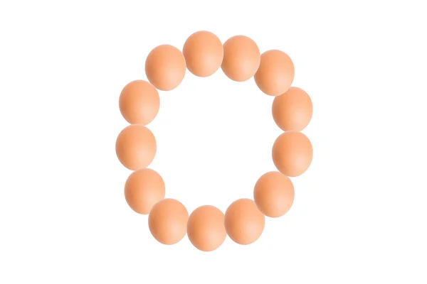 O, alfabeto de huevo en mayúsculas . —  Fotos de Stock