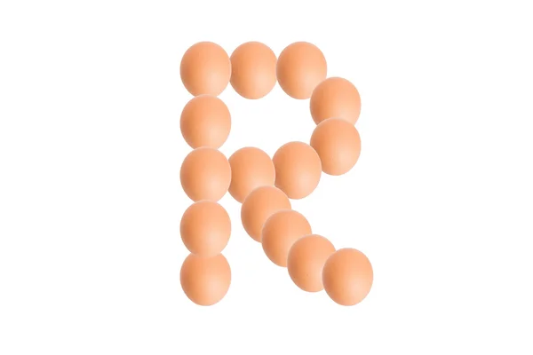 R,Egg alphabet uppercase. — Stock Photo, Image