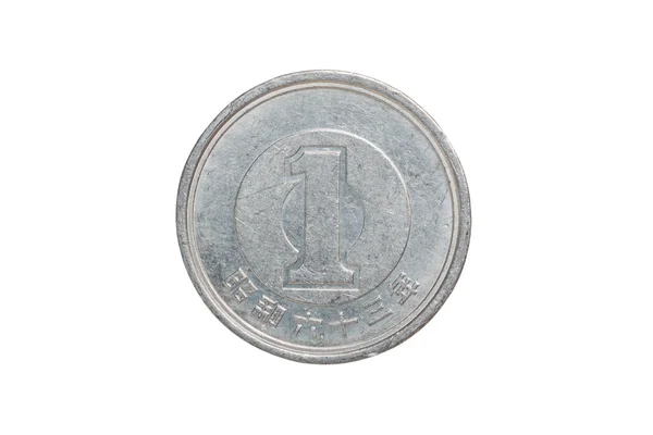 1 єнська монета японські гроші . — стокове фото