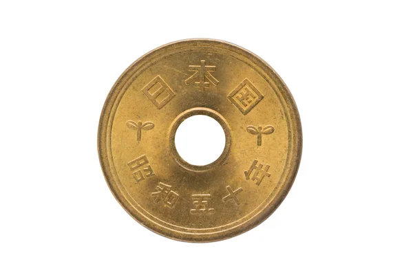 5 yen coin japanese money. — Stock Photo, Image