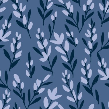 Floral brush strokes seamless pattern design. Lathyrus Odoratus vector illustration for fashion textile, graphics, backgrounds and crafts