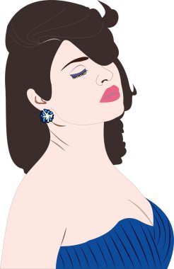 Çizgi film kadın stok fotoğraf