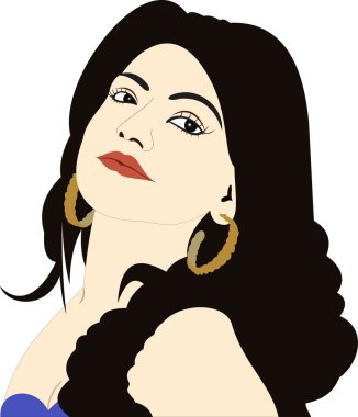 Çizgi film kadın stok fotoğraf