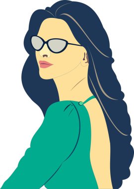 Çizgi film kadın stok fotoğraf