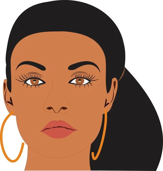 Belle femme Cartoon Face — Image vectorielle