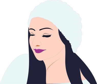 Çizgi film kadın stok fotoğraf