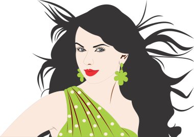 Çizgi film kadın stok fotoğraf