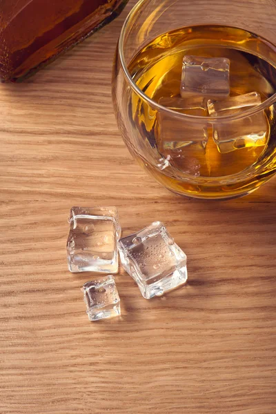 Whiskey  Bourbon  in  a  Glass — Stock Photo, Image