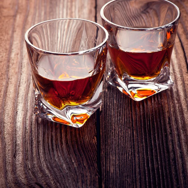 Whiskey  Bourbon  in  a  Glass — Stock Photo, Image