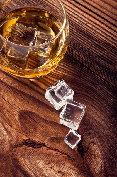 Whiskey  Bourbon  in  a  Glass — Stock Photo, Image