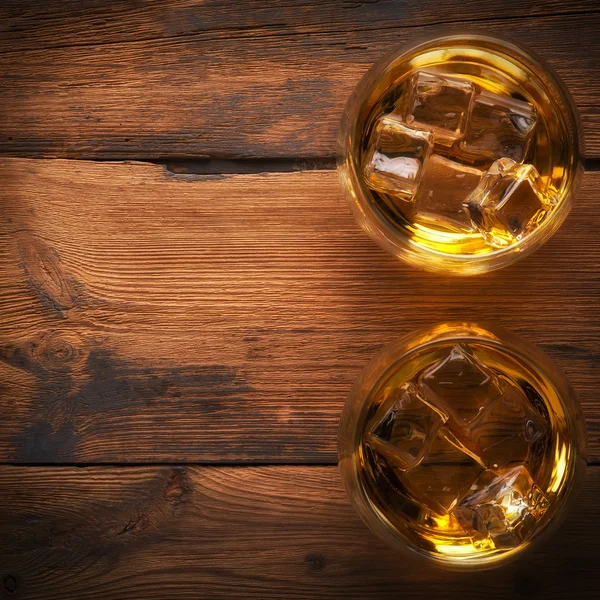 Whiskey  Bourbon  in  a  Glass — Stock Photo, Image