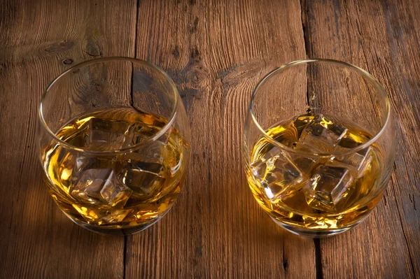 Whiskey  Bourbon  in  a  Glass — Stock Photo, Image
