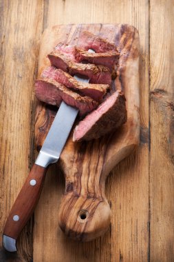 beef  steaks and knife clipart