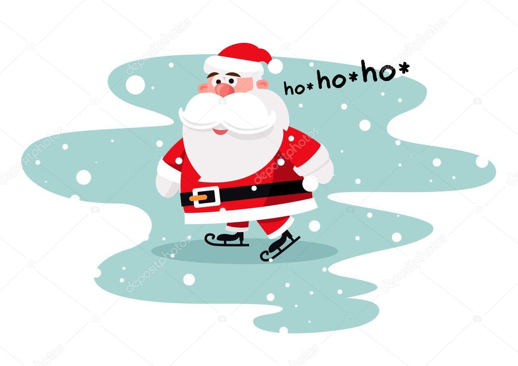 Pictures Funny Father Christmas Funny Father Christmas For Christmas Cards Stock Vector Logo B 89898262