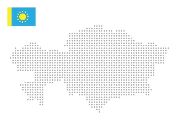 Mapa vetorial do Cazaquistão para a sua apresentação — Vetor de Stock