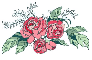 Vektör çiçekli vintage yuvarlak çerçeve. 