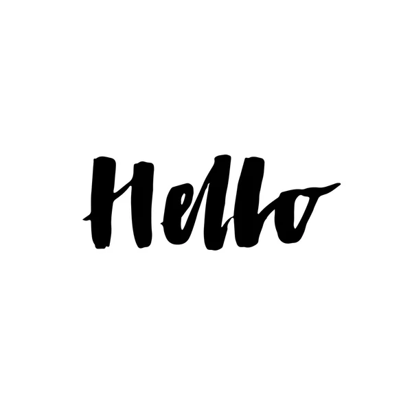 Hello - lettering for greeting card. — Stock Vector
