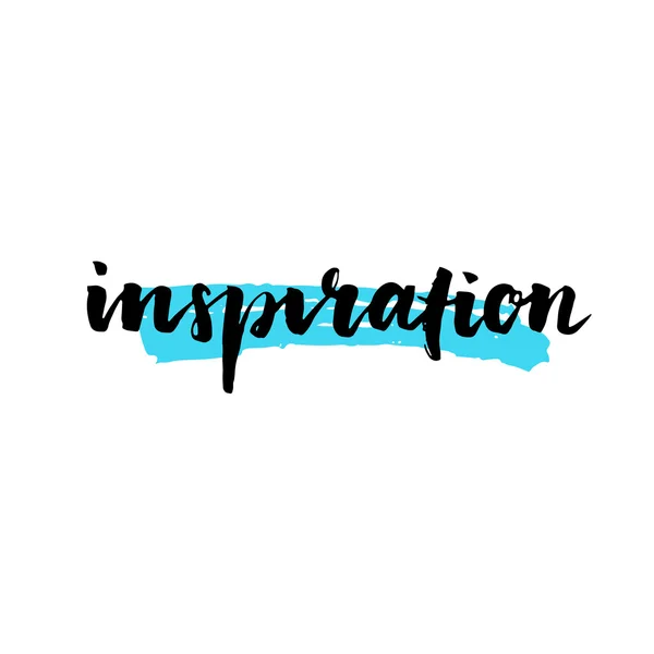 Inspiration word. Hand drawn lettering. — Stock Vector