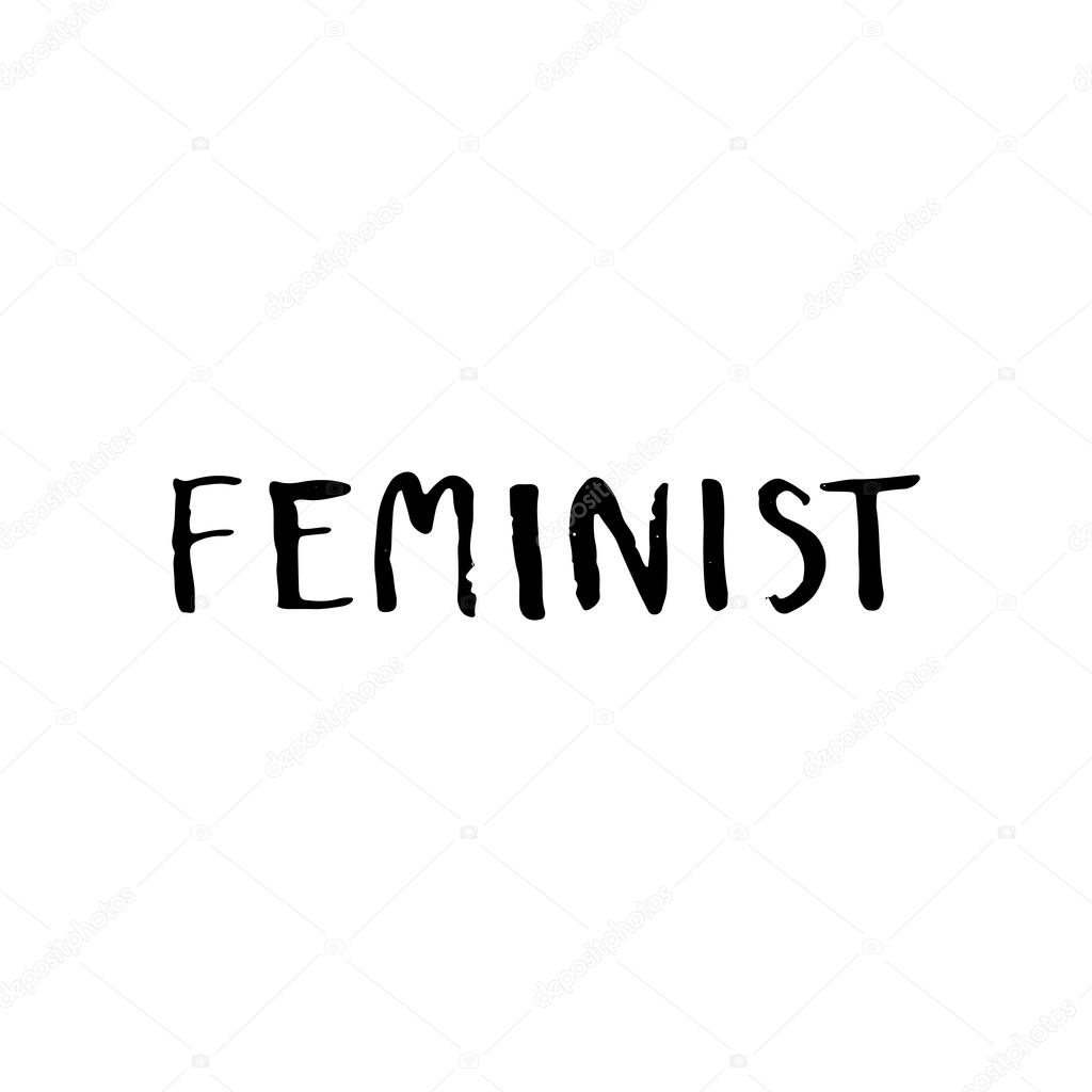 Palavra feminista. Vetor de letras . imagem vetorial de © Ksu_Ganz