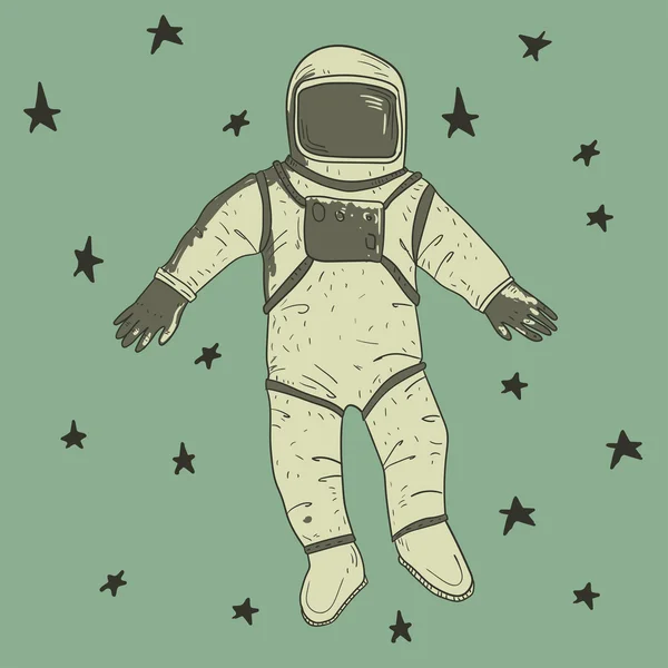 Astronauta no traje espacial . —  Vetores de Stock