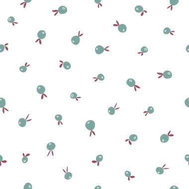 Stil süs kiraz arka plan doodle.