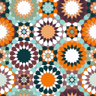 Oryantal sorunsuz mozaik desen