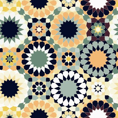 Oryantal sorunsuz mozaik desen